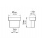 S 1595-29PB12 Buton negru mat